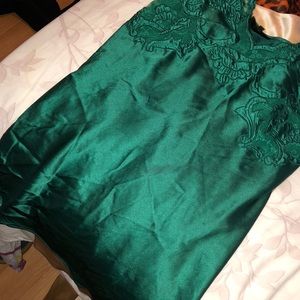 MAJORELLE Dresses - Green embroidered silk dress MAJORELLE Dresses - Green embroidered silk dress